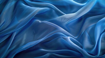 Floating blue fabric background