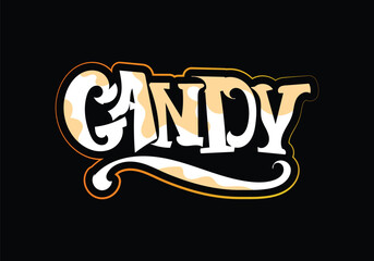 CANDY typography word style design