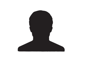 Young man head silhouette icon 