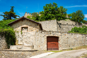 Wall Mural - Views of the village of Montesegale, into Oltrepo Pavese, vinery area in Italy (Lombardy Region) at the borders with Piedmont and Emilia Romagna.