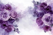 Background of beautiful floral arrangement in purple  on a white background