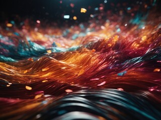 Wall Mural - A Mesmerizing 3D Abstract Multicolor Visualization background