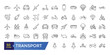 © Rubbble - Transportation line icons. Logistics Related Vector Line Icons.