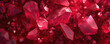 Red crystals, closeup macro detail - abstract crystalline background. Generative AI