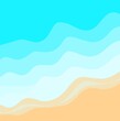 waves on the beach illustration, sea holiday vacancy background hot summer