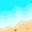 waves on the beach illustration, sea holiday vacancy background hot summer
