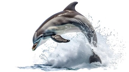 Dolphin jumping out of water