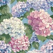 Pastel Hydrangea Floral Pattern