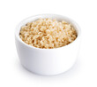 Panko bread crumbs in a bowl isolated on white background. With clipping path.