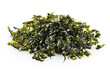 Kim Jaban dried seaweed sprinkles with sesame seeds isolated on white background. With clipping path.