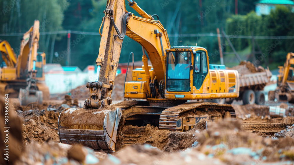 Civil engineers working in road construction supervision oversee the ...