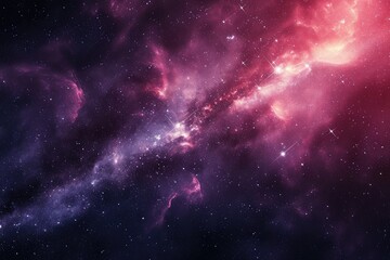 Wall Mural - Intergalactic journey through star-filled void. Illustration of a background with a majestic space theme.