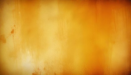 Wall Mural - Yellow orange background with texture and distressed vintage grunge and watercolor paint stains