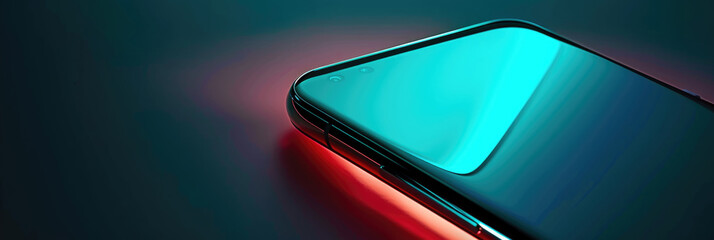 Detailed view of a cell phone lying on a wooden table, showing the screen and buttons