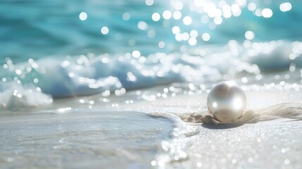 Wall Mural - Beautiful romantic pearl abstract graphic poster web page PPT background