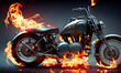 © NadimArt8 - Fire Epic Chopper is stunning classic motorbike