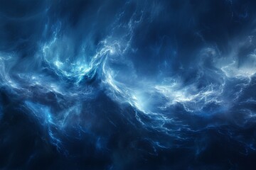 Wall Mural - this image features a mesmerizing, swirling blue pattern that evokes the feeling of looking into the
