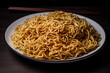 A plate of fried noodles generative AI