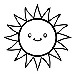 Wall Mural - cute sun design element. vector