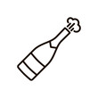 © Yaryna - WChampagne bottle outline icon. Celebration, party, holiday symbol. Editable stroke. Isolated vector illustration