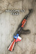 Texas rifle on concrete