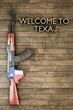 Texas rifle on wooden planks