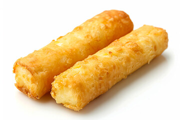 Wall Mural - two fried bread sticks on a white surface