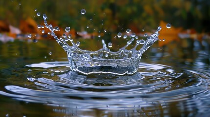 Canvas Print - Water drop photography is a form of art that captures the beauty of water in motion.