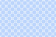 Abstract Seamless Geometric Floral Light Blue and White Pattern.