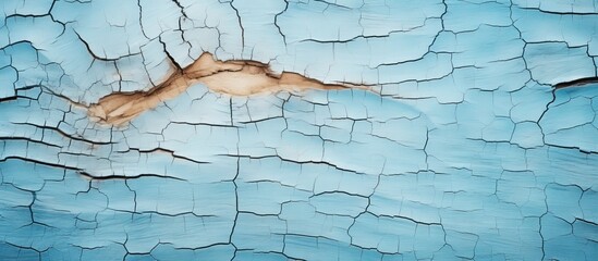 Wall Mural - Top view of tree bark pieces on a light blue background creating an image with copy space
