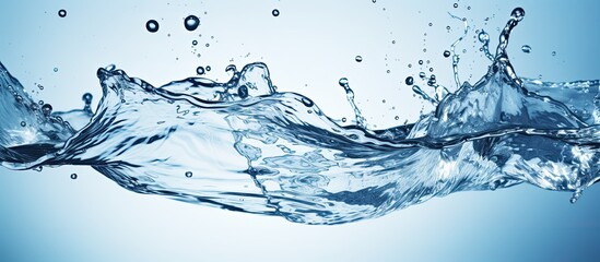 Aufkleber - Blue toned water splashing in a vibrant copy space image