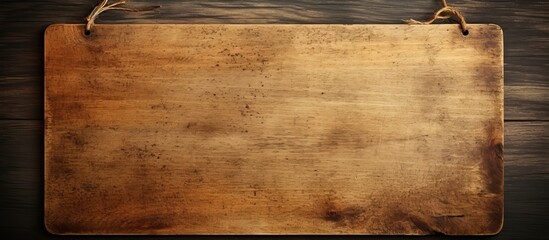 Poster - Antique wooden cutting board with copy space image on vintage background