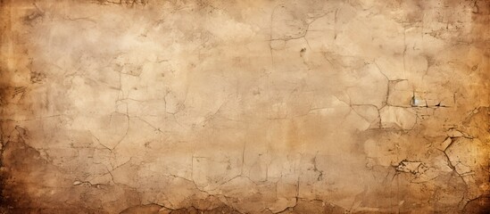 Poster - A vintage grunge background with crumpled and dirty paper sheet The old brown texture shows scratches and rough spots It is isolated on a white background and provides copy space for a text box or to