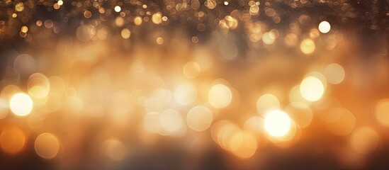 Poster - A festive background featuring a captivating combination of natural bokeh and vibrant golden lights with ample space for inserting images or text