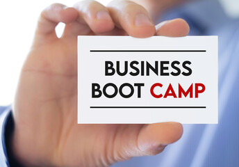 business boot camp - business card message