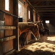 Well-Kept Equine Shelter in Rustic Barn Setting