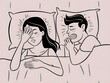 Couple snorting in bed
