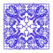  Portuguese Dutch tile in shades of blue and yellow colors pattern. Baroque tiles. Vector illustration
