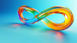 Vibrant 3d infinity loop representing the diversity of the autism spectrum