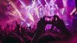 Crowd at a concert taking a picture with a mobile phone