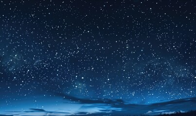 Cloudless night sky with a scattering of stars