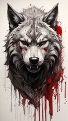 Wall Mural - wolf head