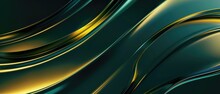Banner Dark Gold Teal Lime Fractal Line Architecture Geometry Tech Abstract Subtle Background