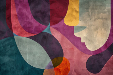 Wall Mural - Retro abstract forms minimalist clarity avantgarde mystery Bareness and elemental beauty 