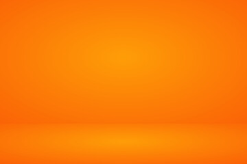 Wall Mural - empty 3d studio room backdrop in yellow gradient color,smooth blur background like in a room with sp