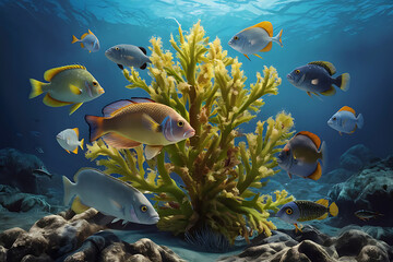 Canvas Print - fish in aquarium