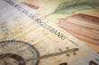 Azerbaijani money, macro close-up on banknotes, financial concept