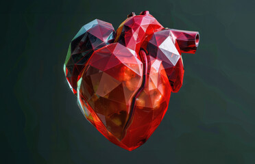 Wall Mural - red crystal heart