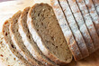 Close up of multigrain bread slices