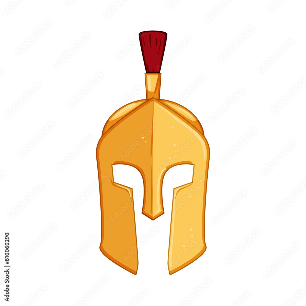 Vector de Stock logo spartan helmet cartoon. trojan gladiator, rome ...